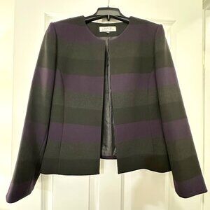 Tahari Arthur S. Levine Suit Jacket, Size 16, Purple Gray and Black NWOT